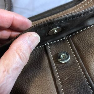 Impressive old leather bag from Fossil